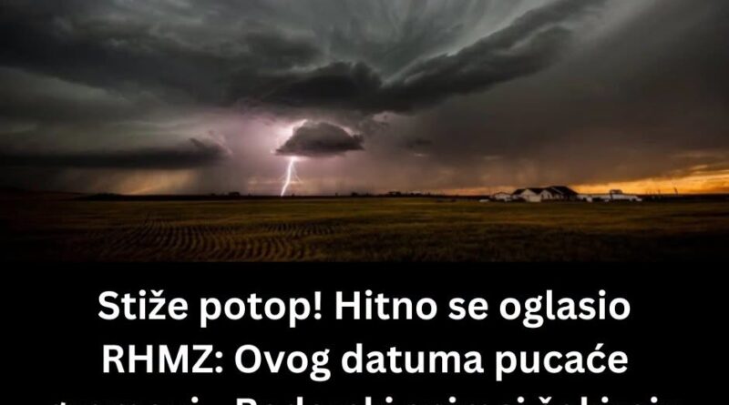 RHMZ IZDAO UPOZORENJE: U utorak do 37 stepeni, popodne mogući lokalni pljuskovi i grmljavina