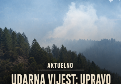 POŽAR NA TREBEVIĆU IZNAD SARAJEVA: Vatrogasci se satima bore sa vatrom u gustoj šumi iza repetitora