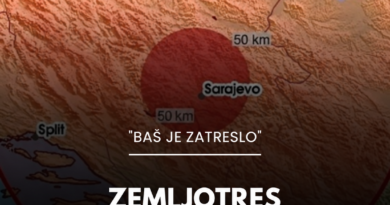 Zemljotres pogodio područje Sarajeva: Građani osetili snažno, ali kratko podrhtavanje