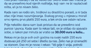 OTAC MI JE NAKON VJENČANJA REKAO DA MORAM DA MU PLAĆAM KIRIJU – GODINAMA SAM BIO LJUT NA NJEGA, A ONDA JE IZVADIO 30.000 EURA I OTKRIO ISTINU