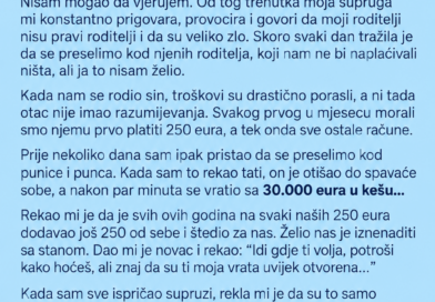 OTAC MI JE NAKON VJENČANJA REKAO DA MORAM DA MU PLAĆAM KIRIJU – GODINAMA SAM BIO LJUT NA NJEGA, A ONDA JE IZVADIO 30.000 EURA I OTKRIO ISTINU