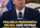 Vučić pred odlazak sa funkcije pomilovao 49 osoba: Među njima 23 učesnika incidenata tokom blokada