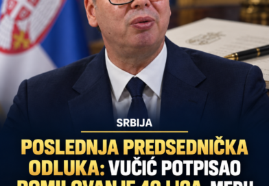 Vučić pred odlazak sa funkcije pomilovao 49 osoba: Među njima 23 učesnika incidenata tokom blokada