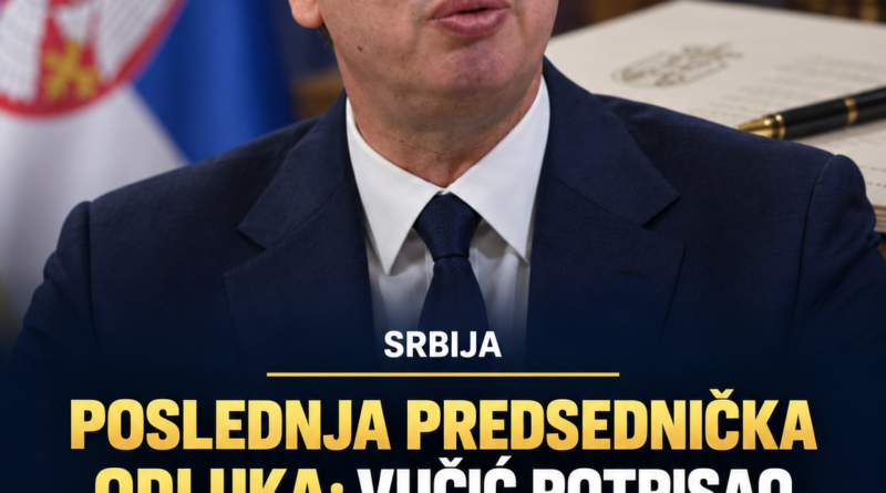 Vučić pred odlazak sa funkcije pomilovao 49 osoba: Među njima 23 učesnika incidenata tokom blokada