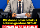 Ponavlja se glasanje na 53 biračka mesta u Srbiji: RIK odredio datum i vreme