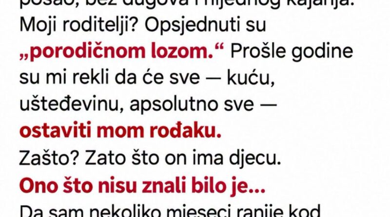 Roditelji su kuću namenili rođaku jer nije imala decu: Nisu znali da je već pripremala dom za ćerku