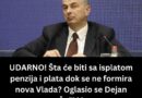 Šoškić: Plate i penzije biće redovno isplaćivane i tokom formiranja nove vlade