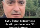 Srdanović poručio penzionerima: „Penzije su vaše zagarantovano pravo“