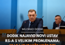 Dodik najavio novi ustav Republike Srpske: Banjaluka bi bila glavni grad, a Pale prestonica