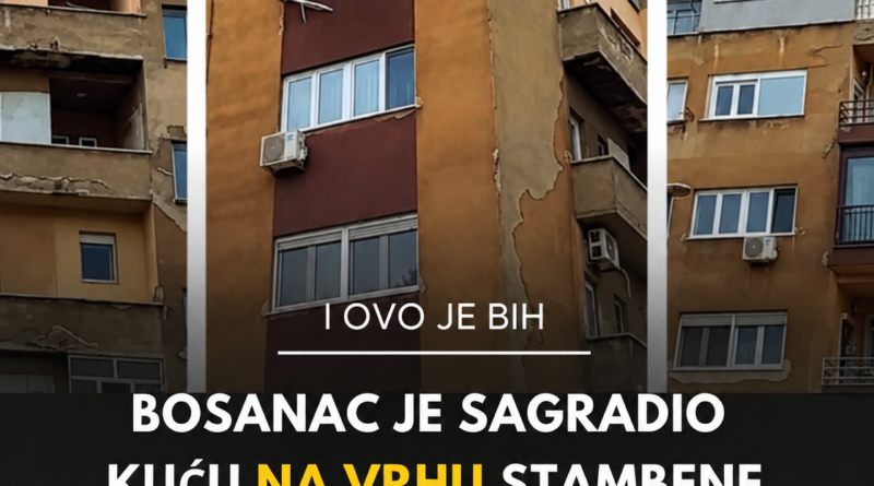 Kuća na krovu zgrade u Zenici ponovo privukla pažnju: O slučaju se izveštavalo još 2018. godine Kuća na krovu zgrade u Zenici ponovo privukla pažnju: O slučaju se izveštavalo još 2018. godine