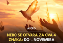 Horoskop do 1. novembra: Četiri znaka u fokusu priče o olakšanju i novim počecima