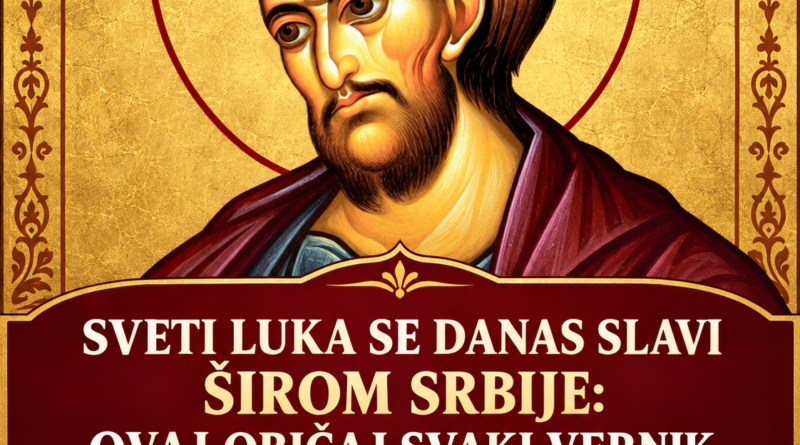 Danas je Lučindan: Ko je bio Sveti Luka i šta znači običaj prvog gosta
