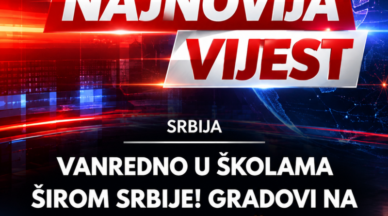Novi talas dojava o bombama u školama širom Srbije: Učenici evakuisani, policija na terenu Novi talas dojava o bombama u školama širom Srbije: Učenici evakuisani, policija na terenu
